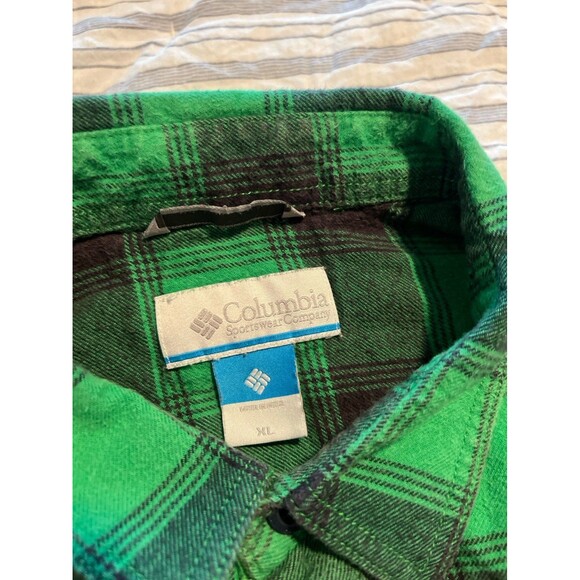 University of Notre Dame Fighting Irish Green & Blue Columbia Flannel Men’s XL - Picture 7 of 9